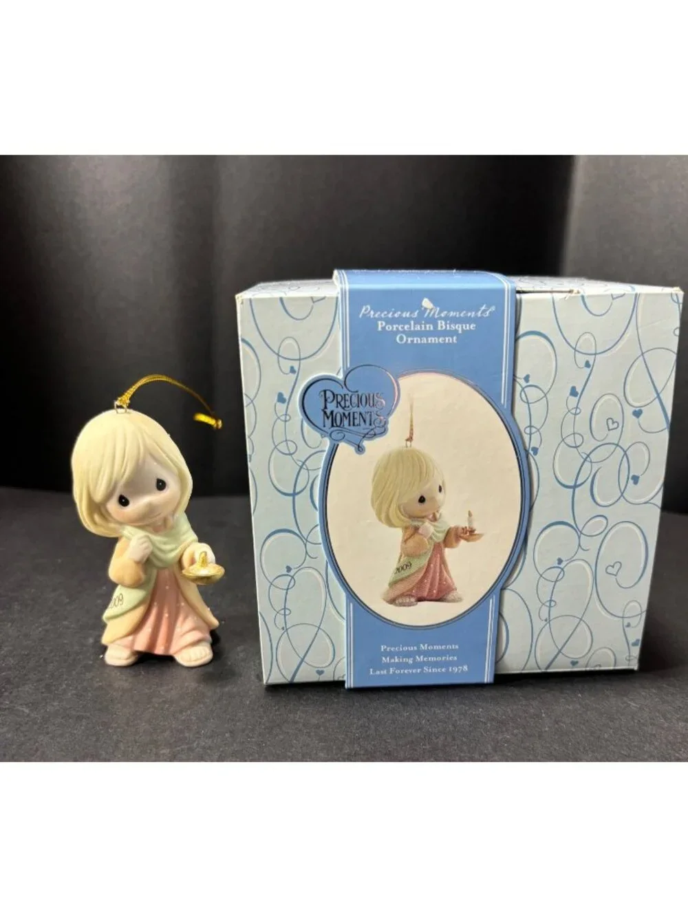 Precious Moments 2009 May Your Faith Light The Way Porcelain Bisque FLAW READ